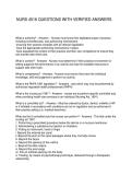 NURS 4516 QUESTIONS WITH VERIFIED ANSWERS