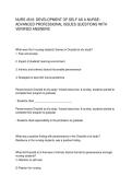 NURS 4516&colon; DEVELOPMENT OF SELF AS A NURSE&colon; &NewLine;ADVANCED PROFESSIONAL ISSUES QUESTIONS WITH &NewLine;VERIFIED ANSWERS