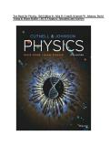 Test Bank for Physics&comma; 12th Edition by John D&period; Cutnell&comma; Kenneth W&period; Johnson&comma; David Young & Shane Stadler &vert; All 32 Chapters &vert; Questions & Answers &vert; 2027&NewLine;