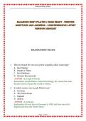 BALANCED BODY PILATES &vert; EXAM READY - VERIFIED QUESTIONS AND ANSWERS - COMPREHENSIVE LATEST VERSION 2026&sol;2027