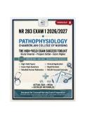 NR 283 Pathophysiology Exam 1 2026&sol;2027 High-Yield Q&A &plus; MCQs &plus; Rationales chamberlain collage of nursing