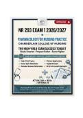 NR 293 Pharmacology for Nursing Practice Exam 1 chamberlain collage of nursing 2026&sol;2027 High-Yield Q&A &plus; MCQs &plus; Rationales