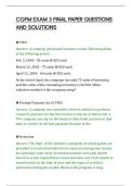 CGFM EXAM 3 FINAL PAPER QUESTIONS&NewLine;AND SOLUTIONS