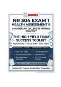NR 304 Health Assessment II Exam 1 chamberlain collage of nursing 2026&sol;2027 High-Yield Q&A &plus; MCQs &plus; Rationales