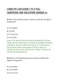 CHEM 219 LAB EXAMS 1 TO 4 FULL&NewLine;QUESTIONS AND SOLUTIONS GRADED A&plus;