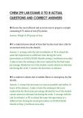 CHEM 219 LAB EXAMS 5 TO 8 ACTUAL&NewLine;QUESTIONS AND CORRECT ANSWERS&NewLine;