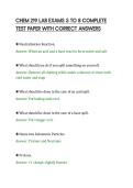 CHEM 219 LAB EXAMS 5 TO 8 COMPLETE&NewLine;TEST PAPER WITH CORRECT ANSWERS&NewLine;