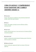 CHEM 219 MODULE 1 COMPREHENSIVE&NewLine;EXAM QUESTIONS AND CORRECT&NewLine;ANSWERS GRADED A&plus;&NewLine;