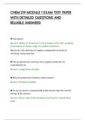 CHEM 219 MODULE 1 EXAM TEST PAPER&NewLine;WITH DETAILED QUESTIONS AND&NewLine;RELIABLE ANSWERS