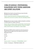 CHEM 219 MODULE 1 PROFESSIONAL&NewLine;EXAM REVIEW WITH TESTED QUESTIONS&NewLine;AND EXPERT SOLUTIONS&NewLine;