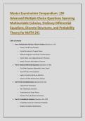 Master Examination Compendium&colon; 150 &NewLine;Advanced Multiple-Choice Questions Spanning &NewLine;Multivariable Calculus&comma; Ordinary Differential &NewLine;Equations&comma; Discrete Structures&comma; and Probability &NewLine;Theory for MATH 241 