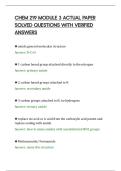 CHEM 219 MODULE 3 ACTUAL PAPER&NewLine;SOLVED QUESTIONS WITH VERIFIED&NewLine;ANSWERS&NewLine;