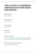 CHEM 219 MODULE 3 COMPREHENSIVE&NewLine;QUESTIONS AND SOLUTIONS UPDATED&NewLine;STUDY RESOURCE&NewLine;