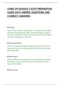 CHEM 219 MODULE 3 ELITE PREPARATION&NewLine;GUIDE WITH VERIFIED QUESTIONS AND&NewLine;CORRECT ANSWERS&NewLine;