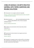 CHEM 219 MODULE 3 IN DEPTH PRACTICE&NewLine;MATERIAL WITH TESTED QUESTIONS AND&NewLine;RELIABLE SOLUTIONS