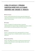 CHEM 219 MODULE 3 PREMIUM&NewLine;QUESTION PAPER WITH ACCURATE&NewLine;ANSWERS AND GRADED A&plus; RESULTS
