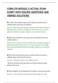 CHEM 219 MODULE 5 ACTUAL EXAM&NewLine;SCRIPT WITH SOLVED QUESTIONS AND&NewLine;VERIFIED SOLUTIONS