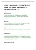 CHEM 219 MODULE 5 COMPREHENSIVE&NewLine;EXAM QUESTIONS AND CORRECT&NewLine;ANSWERS GRADED A&plus;