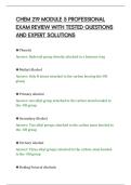 CHEM 219 MODULE 5 PROFESSIONAL&NewLine;EXAM REVIEW WITH TESTED QUESTIONS&NewLine;AND EXPERT SOLUTIONS
