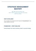 MBA 620 Strategic Management - Complete Summary &vert; SWOT&comma; Porter's Five Forces & Case Analysis &vert; Arizona State University &vert; MBA Final Exam 2026
