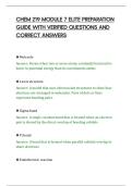 CHEM 219 MODULE 7 ELITE PREPARATION&NewLine;GUIDE WITH VERIFIED QUESTIONS AND&NewLine;CORRECT ANSWERS