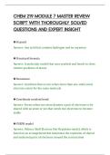 CHEM 219 MODULE 7 MASTER REVIEW&NewLine;SCRIPT WITH THOROUGHLY SOLVED&NewLine;QUESTIONS AND EXPERT INSIGHT