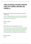 CHEM 219 MODULE 8 MASTER QUESTION&NewLine;GUIDE WITH VERIFIED ANSWERS AND&NewLine;GRADED A&plus;
