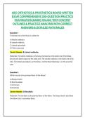 ABC ORTHOTICS & PROSTHETICS BOARD WRITTEN EXAM COMPREHENSIVE 300-QUESTION PRACTICE EXAMINATION &vert;BASED ON ABC TEST CONTENT OUTLINES & PRACTICE ANALYSIS WITH CORRECT ANSWERS & DETAILED RATIONALES 2026&sol;2027