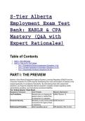 2026&sol;2027 S-Tier Alberta Employment Exam Test Bank&colon; EABLR & CPA Mastery &lpar;Q&A with Expert Rationales&rpar;