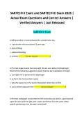 SARTECH II Exam and SARTECH III Exam 2026 &vert; Actual Exam Questions and Correct Answers &vert; Verified Answers &vert; Just Released