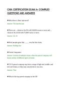 CHIA CERTIFICATION EXAM A&plus; COMPILED&NewLine;QUESTIONS AND ANSWERS&NewLine;
