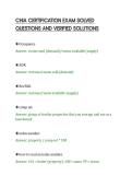CHIA CERTIFICATION EXAM SOLVED&NewLine;QUESTIONS AND VERIFIED SOLUTIONS