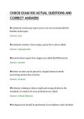 CHSOS EXAM 100 ACTUAL QUESTIONS AND&NewLine;CORRECT ANSWERS&NewLine;