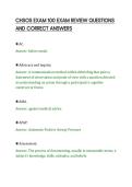 CHSOS EXAM 100 EXAM REVIEW QUESTIONS&NewLine;AND CORRECT ANSWERS&NewLine;