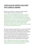 CHSOS EXAM 100 UPDATED EXAM SCRIPT&NewLine;WITH COMPLETE ANSWERS