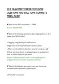 CHT EXAM PREP VERIFIED TEST PAPER&NewLine;QUESTIONS AND SOLUTIONS COMPLETE&NewLine;STUDY GUIDE&NewLine;