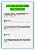 ATI MATERNAL NEWBORN &NewLine;PROCTORED 2019 