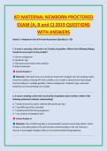 ATI MATERNAL NEWBORN PROCTORED &NewLine;EXAM &lpar;A&comma; B and C&rpar; 2019 QUESTIONS &NewLine;WITH ANSWERS