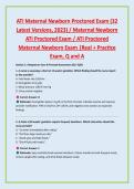 ATI Maternal Newborn Proctored Exam &lpar;32 &NewLine;Latest Versions&comma; 2023&rpar; &sol; Maternal Newborn &NewLine;ATI Proctored Exam &sol; ATI Proctored &NewLine;Maternal Newborn Exam &vert;Real &plus; Practice &NewLine;Exam&comma; Q and A