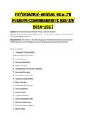 Psychiatric-Mental Health Nursing Comprehensive Review &lpar;PDF&rpar; &vert; 2026-2027 Study Guide