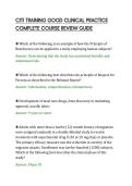 CITI TRAINING GOOD CLINICAL PRACTICE&NewLine;COMPLETE COURSE REVIEW GUIDE&NewLine;