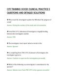 CITI TRAINING GOOD CLINICAL PRACTICE E&NewLine;QUESTIONS AND DETAILED SOLUTIONS&NewLine;