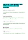 CJIS SECURITY COMPREHENSIVE EXAM&NewLine;STUDY GUIDE WITH COMPLETE&NewLine;SOLUTIONS&NewLine;