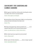 CJIS SECURITY TEST QUESTIONS AND&NewLine;CORRECT ANSWERS