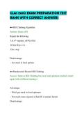CLAS 150C1 EXAM PREPARATION TEST&NewLine;BANK WITH CORRECT ANSWERS&NewLine;