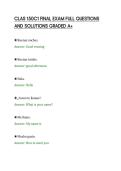 CLAS 150C1 FINAL EXAM FULL QUESTIONS&NewLine;AND SOLUTIONS GRADED A&plus;