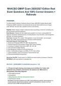 MHACBO QMHP Exam 2026&sol;2027-Edition Real&NewLine;Exam Questions And 100&percnt; Correct Answers &plus;&NewLine;Rationale