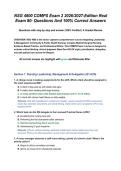 NSG 4800 COMPS Exam 2 2026&sol;2027-Edition Real&NewLine;Exam 80- Questions And 100&percnt; Correct Answers