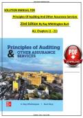 Solutions Manual&colon; For Principles of Auditing and Other Assurance Services &lpar;22nd Edition&rpar; - Graded A&plus; Comprehensi&period;&period;&period;