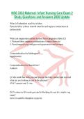NSG 3332 Maternal- Infant Nursing Care Exam 2 Study Questions and Answers 2026 Update